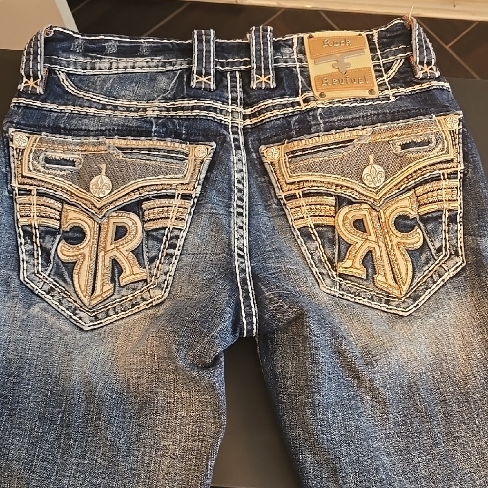 Men's Blue Rock Revival Jeans
